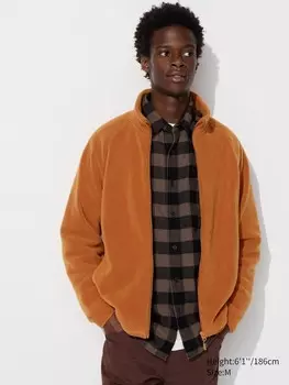 Флисовая куртка на полной молнии Uniqlo, оранжевый