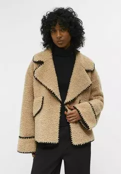 Флисовая куртка Object, бежевый