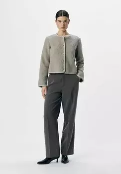 Флисовая куртка Object, темно-серый