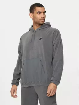 Флисовая куртка оверсайз Nike, серый