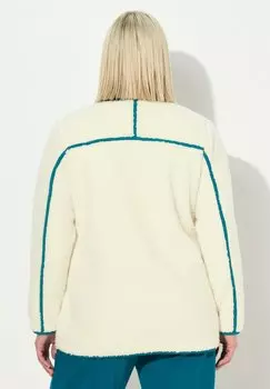 Флисовая куртка PATCH DETAIL Ulla Popken, серо-коричневый