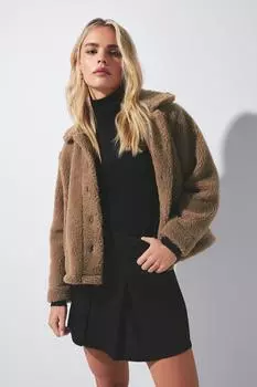 Флисовая куртка Petite Teddy PixieGirl, коричневый