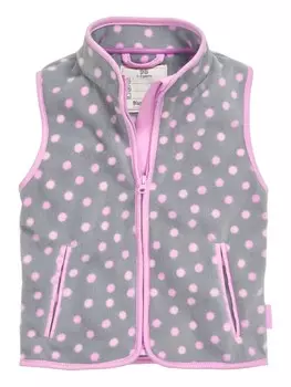 Флисовая куртка Playshoes Fleece-Weste Punkte, серый