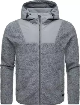 Флисовая куртка Ragwear "Адар" с капюшоном, модная мужская плюшевая куртка с высоким воротником, серый