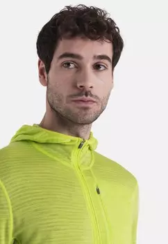 Флисовая куртка REAL DESCENDER Icebreaker, неоновый зеленый