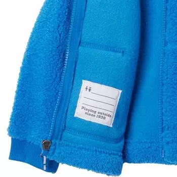 Флисовая куртка Rugged Ridge Sherpa с молнией во всю длину — для малышей Columbia, цвет Bright Indigo