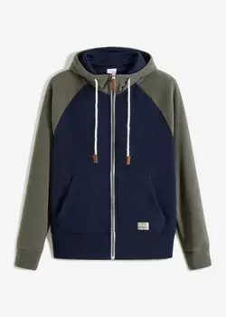 Флисовая куртка с капюшоном John Baner Jeanswear, синий