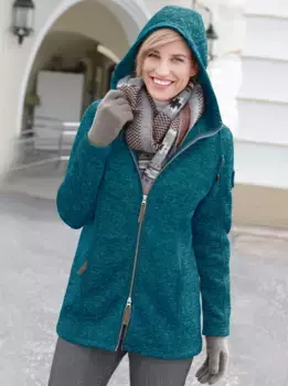 Флисовая куртка с капюшоном в стиле casual Casual Looks, цвет Petrol-Meliert