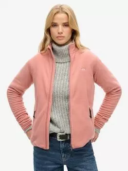 Флисовая куртка с полной застежкой-молнией Superdry, цвет Ash Rose