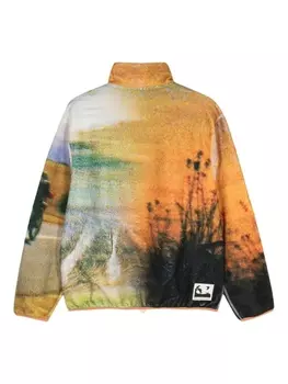 Флисовая куртка с принтом Scenario RASSVET, зеленый