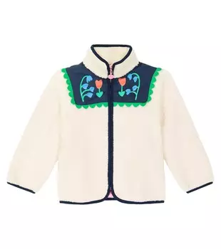 Флисовая куртка с принтом Stella Mccartney Kids, белый