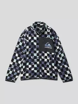 Флисовая куртка с узорчатым принтом по всей поверхности, модель RADICAL TIMES POLAR Quiksilver, дымчатый синий