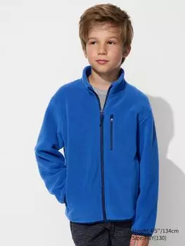 Флисовая куртка с застежкой-молнией Uniqlo, цвет 65 синий