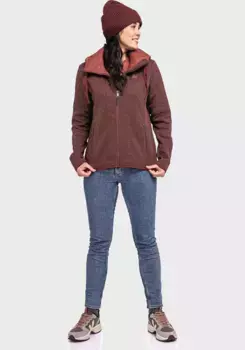 Флисовая куртка Schffel "Fleece Hoody Aurora L", с капюшоном, красный