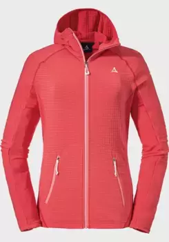 Флисовая куртка Schffel "Fleece Hoody Monte Sart L", с капюшоном, красный