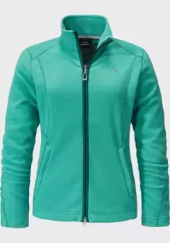 Флисовая куртка Schffel "Fleece Jacket Leona3", без капюшона, зеленый