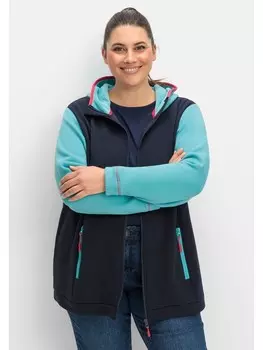 Флисовая куртка sheego aus Fleece, цвет tiefblau