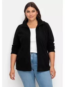 Флисовая куртка sheego, черный