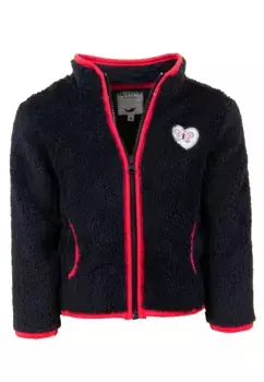 Флисовая куртка СОЛЬ И ПЕРЕЦ "Love it" из очень пушистого меха плюшевого плюша Salt And Pepper, синий