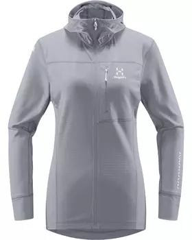 Флисовая куртка среднего размера с мультикапюшоном Haglfs, серый