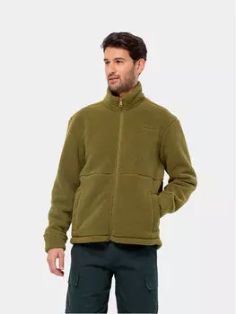 Флисовая куртка стандартного кроя Jack Wolfskin, хаки