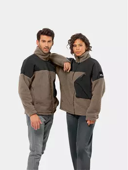 Флисовая куртка стандартного кроя Jack Wolfskin, коричневый