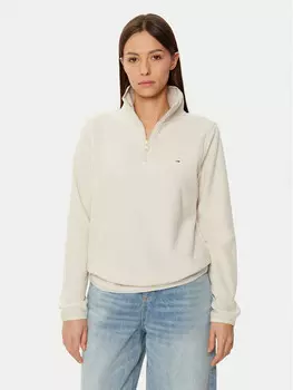 Флисовая куртка стандартного кроя Tommy Jeans, бежевый