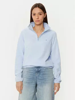 Флисовая куртка стандартного кроя Tommy Jeans, голубой
