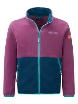 Флисовая куртка Storfjord Trollkids, цвет lila/dunkelblau