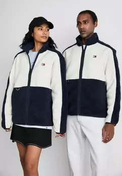 Флисовая куртка TEXTURE MIX JACKET UNISEX Tommy Jeans, темно-синий