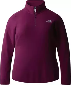 Флисовая куртка The North Face "PLUS 100 GLACIER FLEECE 1/4 ZIP" из мягкого шелковистого микрофлиса, красный
