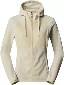 Флисовая куртка The North Face "W HOMESAFE FULL ZIP FLEECE HOODIE", с капюшоном, цвет White Dune-Gravel Stripe-Gravel