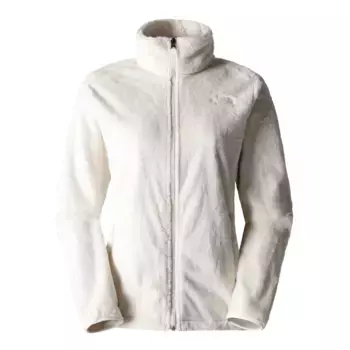 Флисовая куртка The North Face "W OSITO JACKET" с вышивкой логотипа на ключицах и плечах, белый