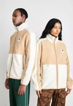 Флисовая куртка Tommy Jeans КУРТКА TEXTURE MIX UNISEX, цвет tawny sand