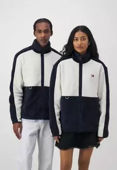 Флисовая куртка Tommy Jeans КУРТКА TEXTURE MIX UNISEX, тёмно-синий