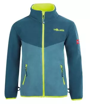 Флисовая куртка Trollkids Fleece Jacke Oppdal XT, цвет Petrolblau/Delphinblau