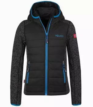 Флисовая куртка Trollkids hybride Fleece Jacke Skabu, черный