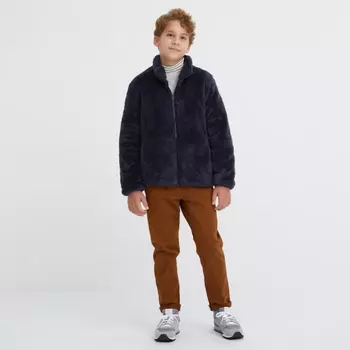 Флисовая куртка Uniqlo kids на молнии, темно-синий