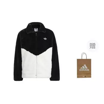 Флисовая куртка унисекс черно-белый + подарочный пакет Adidas Originals