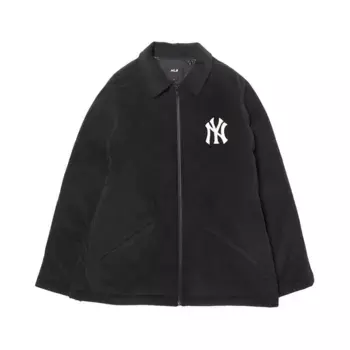 Флисовая куртка унисекс черного цвета Mlb