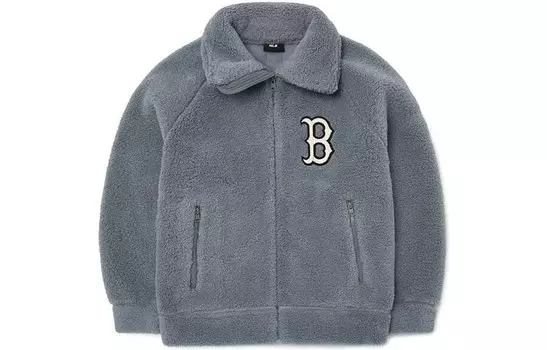 Флисовая куртка унисекс серый Mlb