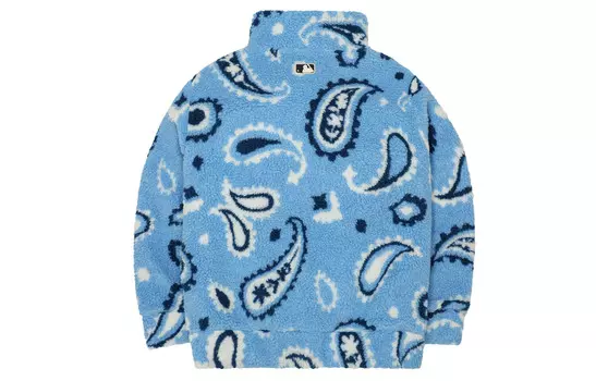 Флисовая куртка унисекс светло-голубого цвета Mlb