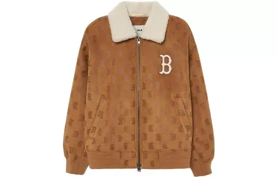 Флисовая куртка унисекс верблюжий цвет Mlb, коричневый