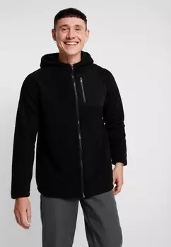 Флисовая куртка Urban Classics КУРТКА НА МОЛНИИ С КАПЮШОНОМ, цвет black