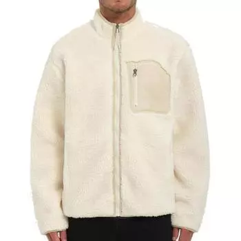 Флисовая куртка Volcom Muzzer Fuzzar Zip Sherpa толстовка белая