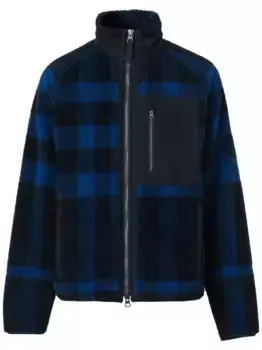 Флисовая куртка в клетку BURBERRY, синий