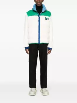 Флисовая куртка в стиле колор-блок Moncler Grenoble, белый