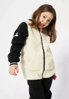 Флисовая куртка WeeDo "PANDO Panda", с капюшоном, мягкий флис Тедди, длинные манжеты, капюшон с ушками, потайное отделение, черно-белый