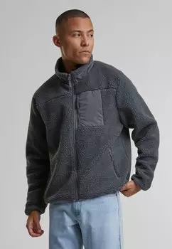 Флисовая куртка WITH STAND UP COLLAR Urban Classics, серый