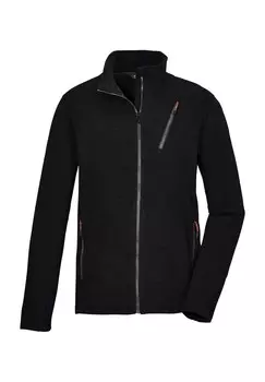 Флисовая куртка, воротник стойка, карманы на молнии, мужская Killtec, цвет 00200 Schwarz